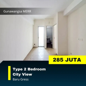 285 Juta - 2 BR Baru Gress Apartemen Gunawangsa Merr