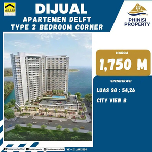 DIJUAL APARTEMEN 2BR DI DELFT APARTMENT CITRALAND CITY LOSARI CPI