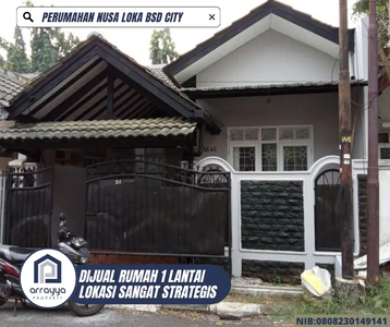 Dijual Rumah 1 Lantai Lokasi Strategis `Nusa Loka` BSD Serpong..
