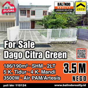 Dijual Rumah Bagus Posisi Hook di Dago Citra Green Kota Bandung