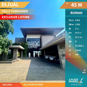 Dijual Rumah Luxury Tropis Modern di Villa Puncak Tidar Malang