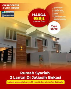 Rumah Baru 2 Lantai Pinggir Jalan Raya di Jatilihur Kota Bekasi