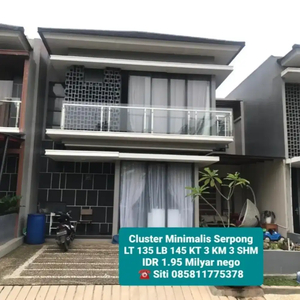 Rumah minimalis di golden park serpong bintaro furnised