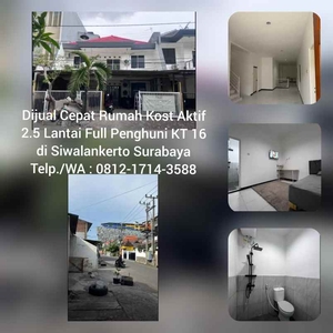 Rumah Kost Aktif Dijual Di Surabaya Daerah Siwalankerto Kt 16