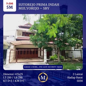 Rumah Sutorejo Prima Indah Surabaya 5m One Gate Security 24 Jam