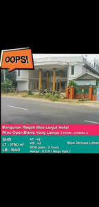 DIJUAL BANGUNAN HOTEL