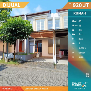 Dijual Rumah Baru Minimalis Modern di Cluster Valley Araya Malang