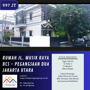 DIJUAL RUMAH DI JL. MUSIK RAYA BCS PEGANGSAAN DUA JAKARTA - VIA CESSIE