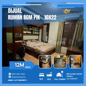 Dijual Rumah Mewah Bgm Pik Uk 10x22 Full Furnish Ada Basemant