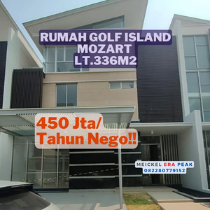 DISEWA Rumah Golf Island Cluster Mozart, Uk. 12x25m2