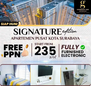 FULLY FURNISH, Apartemen Gunawangsa Tidar 235Jtan Baru Tengah Kota SBY