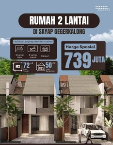 Jual Rumah 2 Lantai Murah Di Ciwaruga Sayap Gegerkalong Bandung