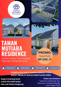 PROMO RUMAH MINIMALIS DITENGAH KOTA BOYOLALI