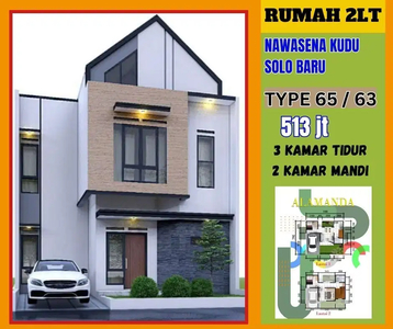 RUMAH 2LANTAI PROMO DISCONT 15 JUTA DI KUDU SOLO BARU