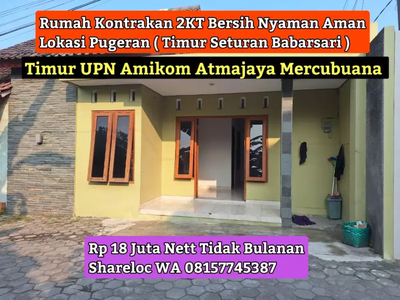 Rumah Area Babarsari Seturan (di Pugeran) 18Juta Nett