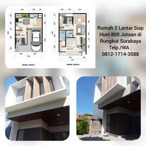 Rumah Dijual Di Rungkut Menanggal Harapan Surabaya 2 Lantai Ready