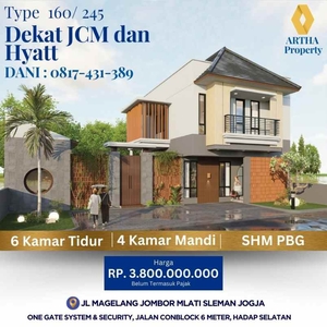 Rumah Dijual Jogja Dekat Hotel Hyatt Jcm Dan Monjali 6 Kamar