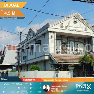 Rumah Hook di Wonorejo Permai Utara Dimensi 11,7x24,5 meter ada 4+1 KT