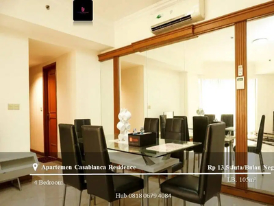 Sewa Apartement Casablanca Residence Low Floor 3BR+1 Full Furnished