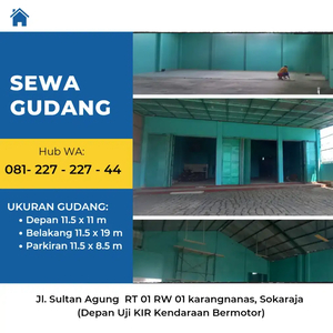 SEWA GUDANG BARU SOKARAJA