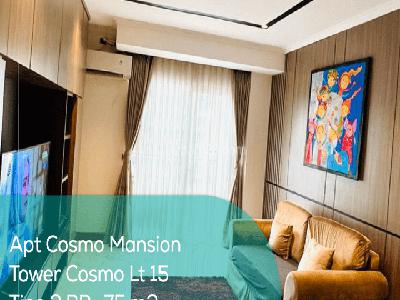 Apartement Cosmo Mansion Tower Cosmo Mansion Lt 15, 2+1 Br, Full Furnished