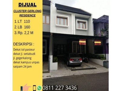 Rumah Dijual, Jl. Gegerkalong, Bandung, Jawa Barat