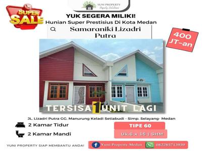 DIJUAL RUMAH SAMARANIKI LIZADRI PUTRA MINIMALIS STRATEGIS DIKOTA MEDAN