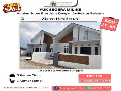 DIJUAL RUMAH ZISIRA RESIDENCE NYAMAN STRATEGIS CANTIK DIKOTA MEDAN