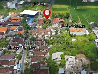 Dijual sebidang tanah Komersil pinggir jalan utama di Canggu Bali