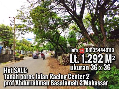 jual tanah poros pinggir jalan recing center Makassar