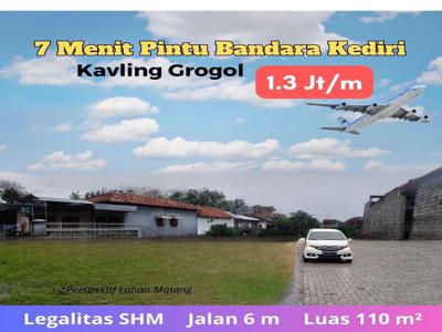 Kavling Tanah Homstay Grogol Kediri 1.3 Juta/m SHM Unit Dekat Bandara