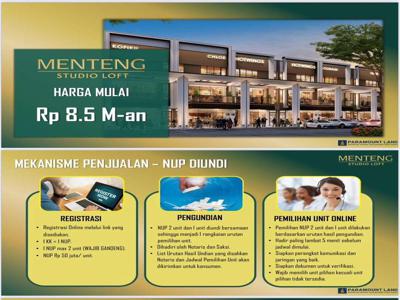 Ruko Terbaru New Launching Menteng Studio Loft