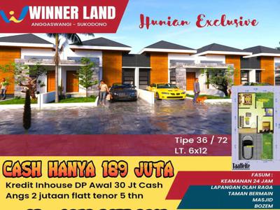 RUMAH MINIMALIS WINNER LAND SIDOARJO KREDIT INHOUSE 2JT'AN