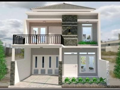 Rumah Baru 2 Lantai Desain Modern SHM IMB Padat penduduk 3 KT 2 KM
