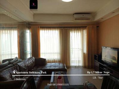 Dijual Apartement Sudirman Park Middle Floor 3BR Full Furnished