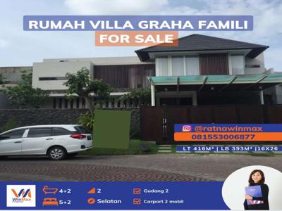 Dijual Rumah Model Villa di Graha Famili Blok Favorit