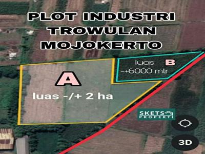 JUAL TANAH PLOT INDUSTRI TROWULAN MOJOKERTO JATIM