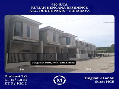 Rumah Baru Kencana Residence Surabaya Selatan Dkt Mayjen Sungkono