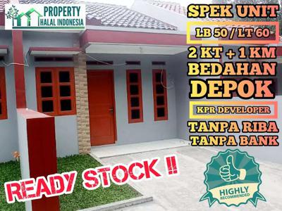 Rumah Syariah Murah Depok LT. 60 m2 - KPR Developer Tanpa Riba No Bank