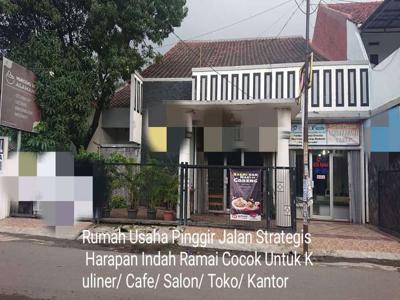 Rumah Usaha 2 kt SHM Pinggir Jalan Luas Ex Salon/Cafe Bagus Murah HI