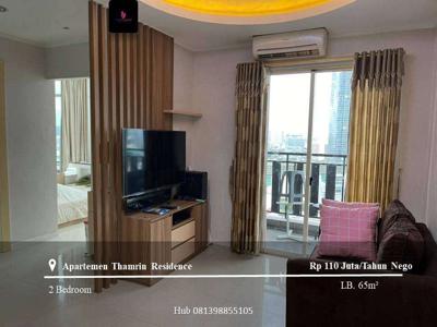Sewa Apartemen Thamrin Residence High Floor 2BR Full Furnished View GI