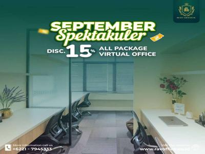 VIRTUAL OFFICE ALL PACKAGE EKSKLUSIF DISC 15% PROMO SEPTEMBER!