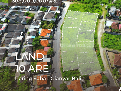 Dijual Tanah Kavling Seluas 10 Are di Lingkungan Perumahan One Gate di Bypass Saba Gianyar