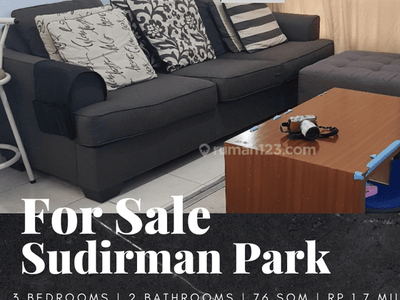 Dijual Apartemen Sudirman Park 3 Bedroom Full Furnished Low Floor