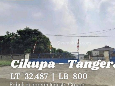 Dijual Pabrik Dikawasan Komplek Pertamina Cikupa, Tangerang