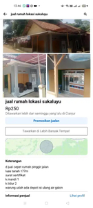 jual rumah lokasi sukaluyu