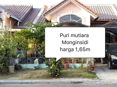 Rumah dijual Puri mutiara Monginsidi dekat Veteran