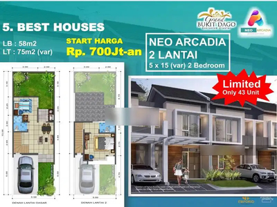 Rumah 2lt hanya 700 jutaan dekat BSD