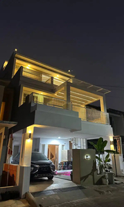 Rumah Lux Minimalis 2 Lantai Living Room Luas Di Antapani Kota Bandung