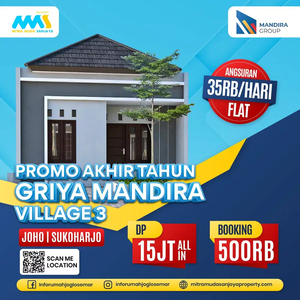 RUMAH SUBSIDI DEKAT ALUN ALUN SUKOHARJO (PROMO 15 JUTA ALL IN)